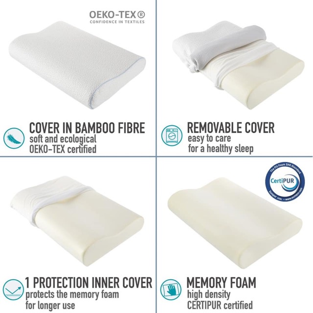 Gối Dreamzie Foam Pillow, gối chống thoái hóa đốt sống cổ