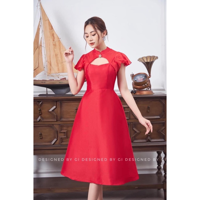 ĐẦM PHI CỨNG, FORM DÁNG A, CHẤT VẢI DỄ CHỊU, PHONG CÁCH TRUNG HOA, MẶC CỰC SANG TRỌNG UP shop valentina