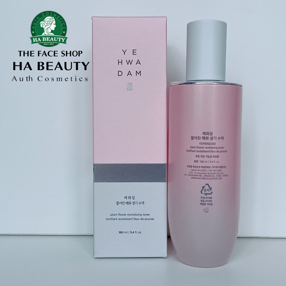 Nước hoa hồng dưỡng ẩm phục hồi sinh khí da chống lão hóa The Face Shop Yehwadam Plum Flower Revitalizing Toner 160ml