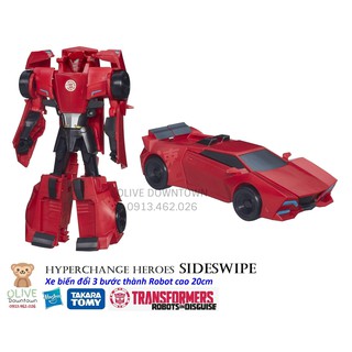SIDESWIPE 20cm - Mô hình Robot lắp ráp thành siêu xe - Transformers dòng Robots-In-Disguise