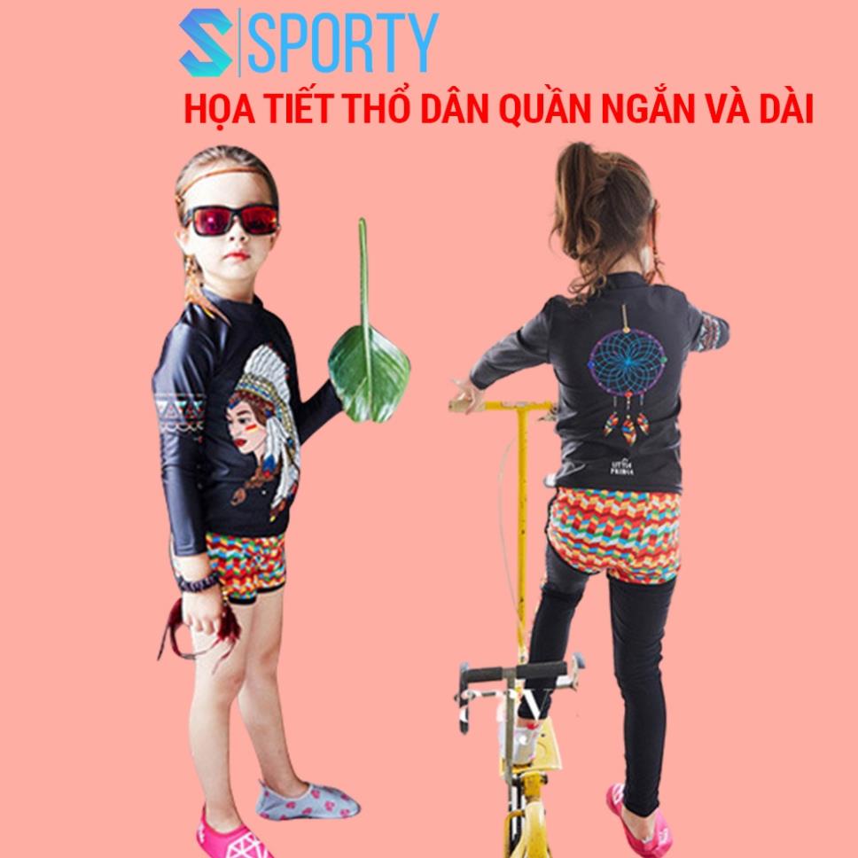 Đồ Bơi Trẻ Em Dài Tay Cho Bé Gái Mẫu Thổ Dân Độc Lạ SPORTY SW344 Đẹp