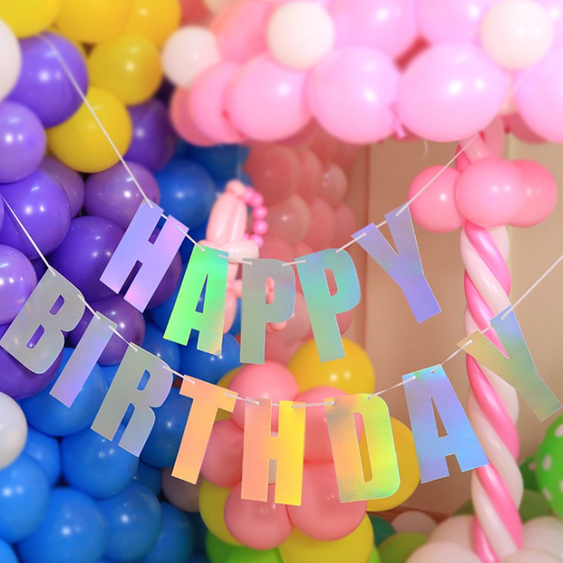 Dây chữ Happy Birthday óng ánh trang trí sinh nhật