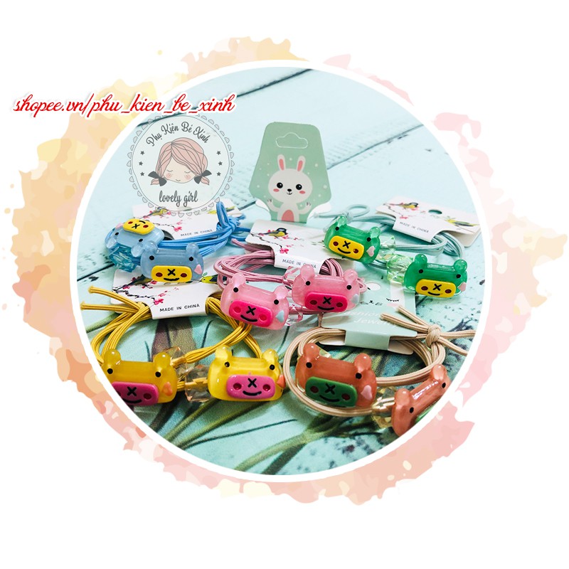 Dây Buộc Tóc💖FREESHIP💖Giảm 2K khi nhập [PHUKIENX2] Dây Buộc Tóc Nữ Hình Heo Ngố Bóng Bẩy