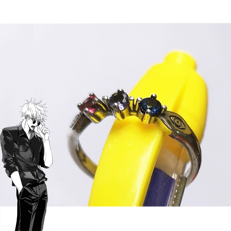 Vòng cổ Kim Loại Mặt Hình Đôi Mắt Thần Thoại Hóa Trang Phim Anime Jujutsu Kaisen