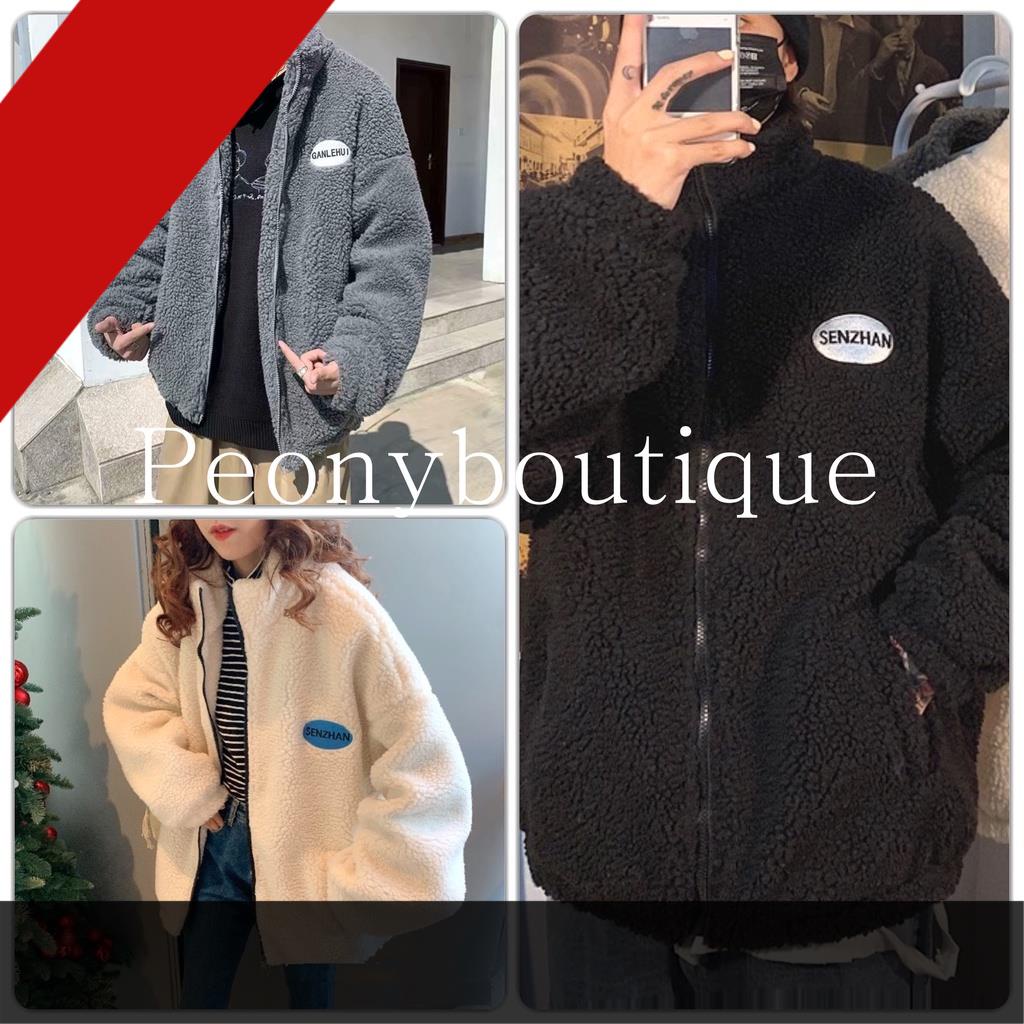 🌸 Jacket bông form rộng, nỉ hoodie ziper cao cổ nam nữ cá