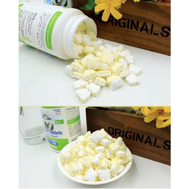 1 viên Canxi/Vitamin/Khoáng/Dưỡng lông bổ sung dinh dưỡng, kích thích ăn uống cho chó mèo chính hãng Spirit