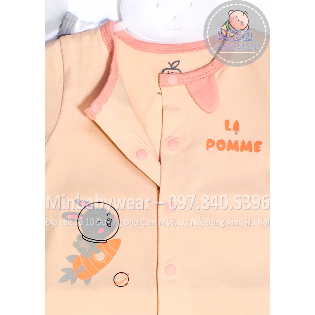 Bộ sơ sinh cài thẳng siêu xinh họa tiết thỏ cho bé