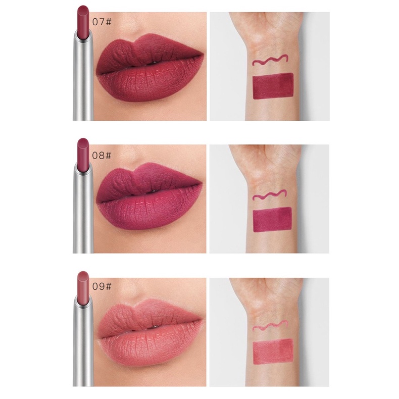Bút Kẻ Viền Môi Kiêm Phấn Mắt / Son Môi Màu Lì Dễ Trang Điểm