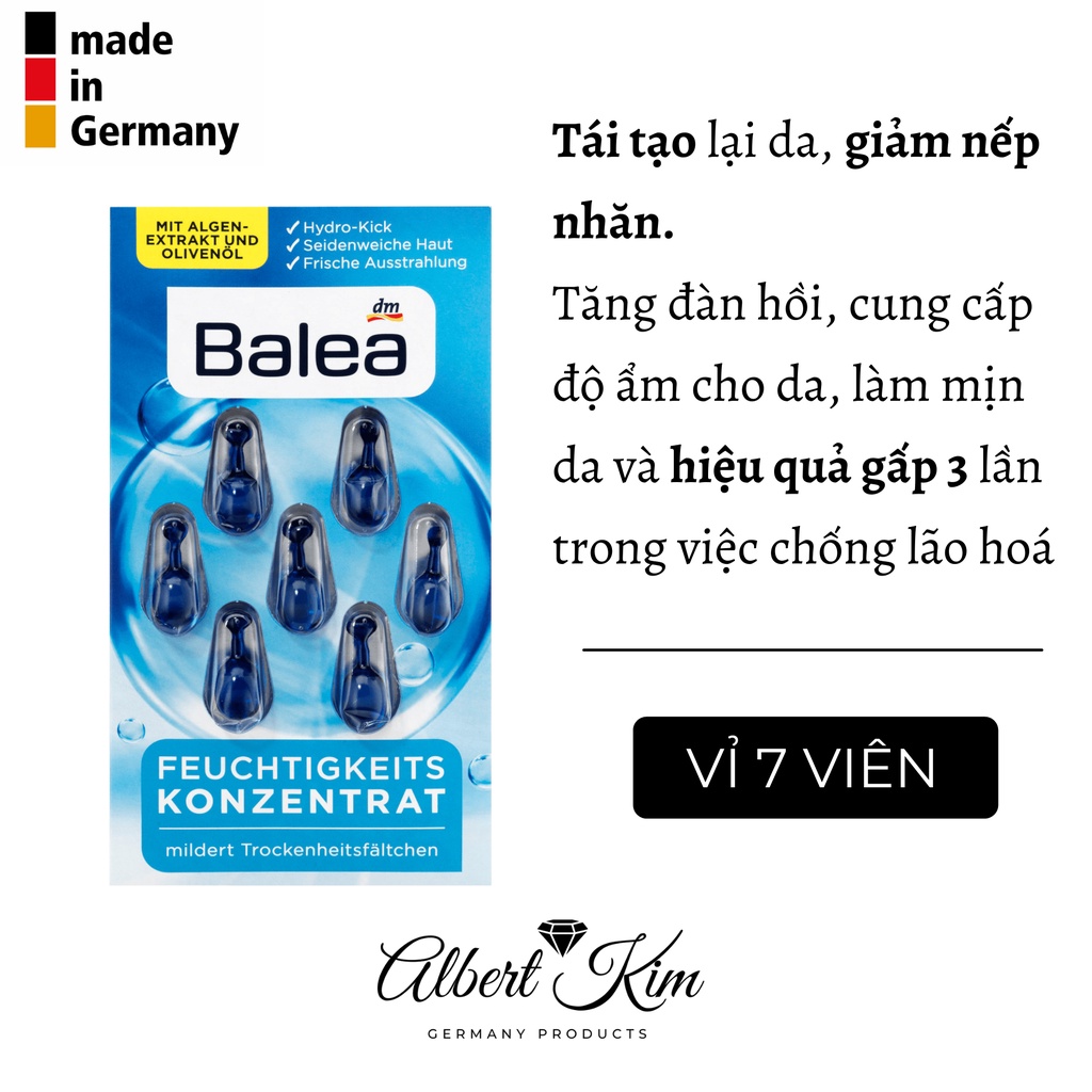 [ Hàng Đức ] Viên nang Serum dưỡng da, chống lão hóa - Balea