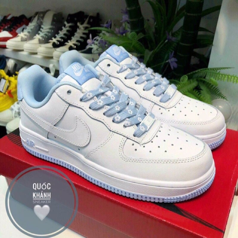 _Thể thao nam nữ sneaker[Giày Nike trắng đế hồng,af1 đế xanh 11 ]full Bill full box]