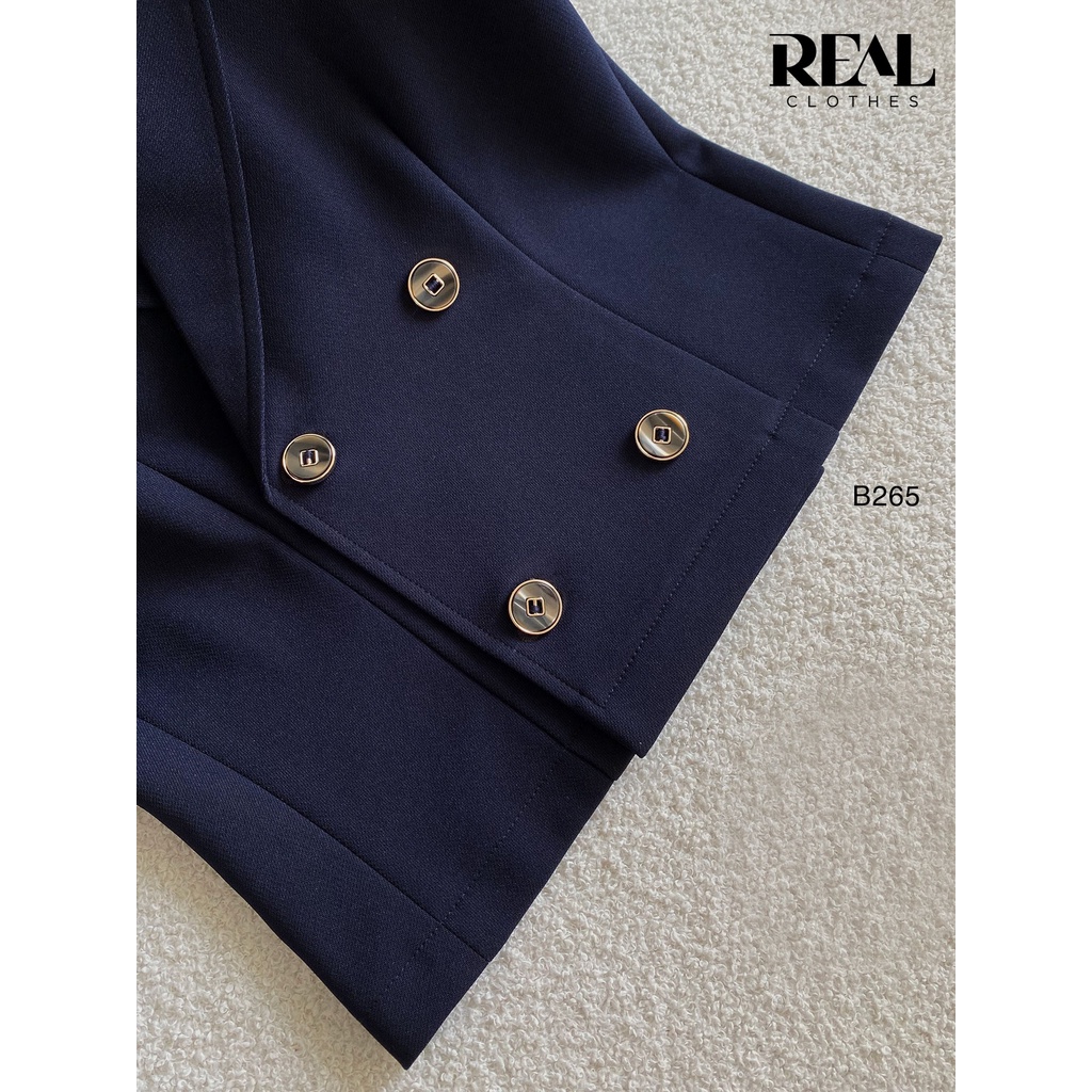 Blazer lisa cindy xanh đen_REAL