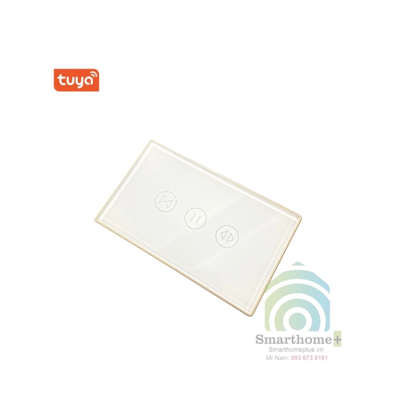 Công Tắc Điều Khiển Rèm Cửa Cửa Cuốn Đảo Chiều Động Cơ Viền Kim Loại Wifi Tuya CS1v2