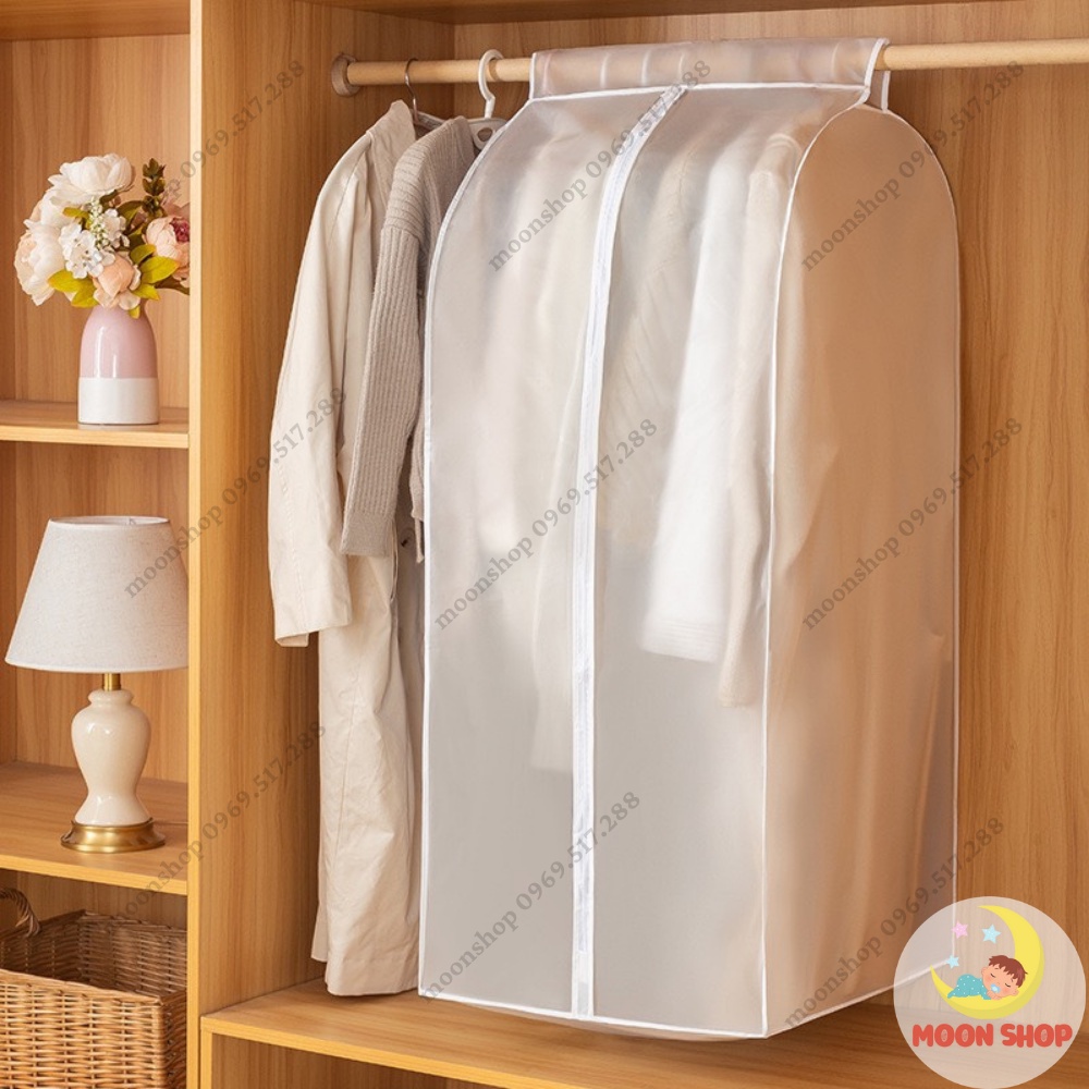 Túi Bọc Quần Áo Treo Tủ Chất Liệu Peva Trong Suốt Chống Thấm Nước, Bụi Bẩn
