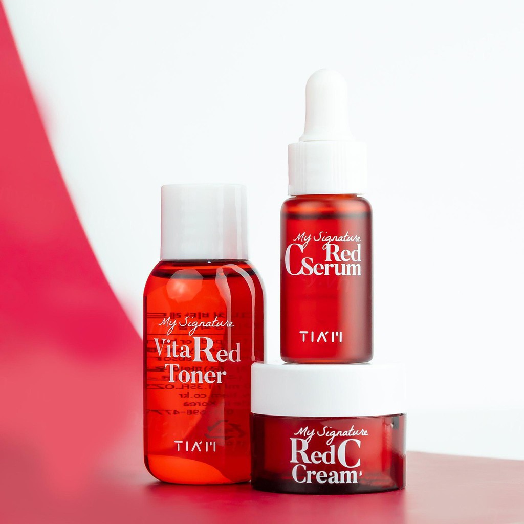 [Tiam_Mẫu Mới 2020] Set Mini dưỡng trắng da, làm mờ thâm Tiam My Signature Red C | BigBuy360 - bigbuy360.vn