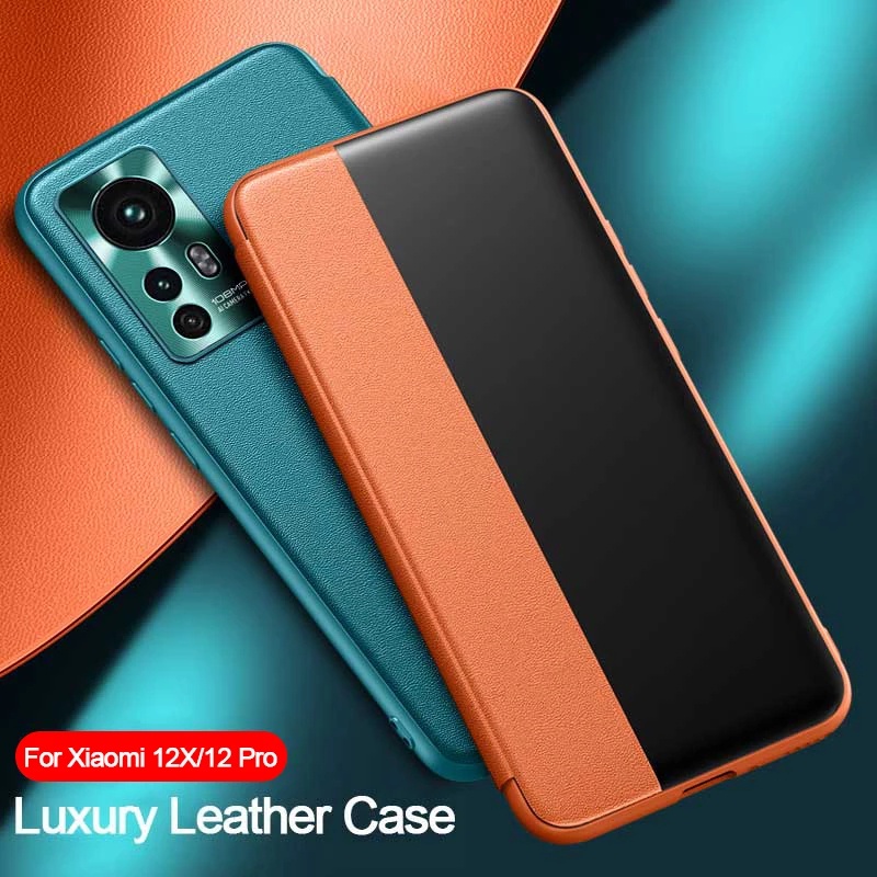 Ốp Điện Thoại Da Nắp Lật Siêu Mỏng Có Chế Độ Thức Ngủ Thông Minh Cho Xiaomi 12 Pro Ultra 11 Pro Ultra 11 Lite