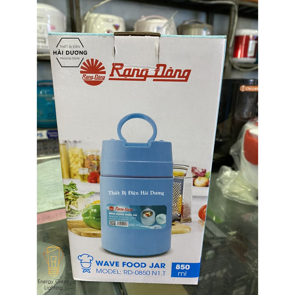 Bình Đựng Thức Ăn Giữ Nhiệt Rạng Đông RD 0850 N1.T - Màu Random - Bảo hành 12 tháng