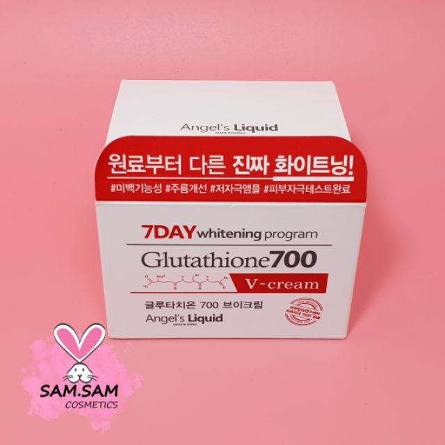 Kem Dưỡng Da Angel's Liquid 7Day Whitening Program Glutathione 700 V-cream
