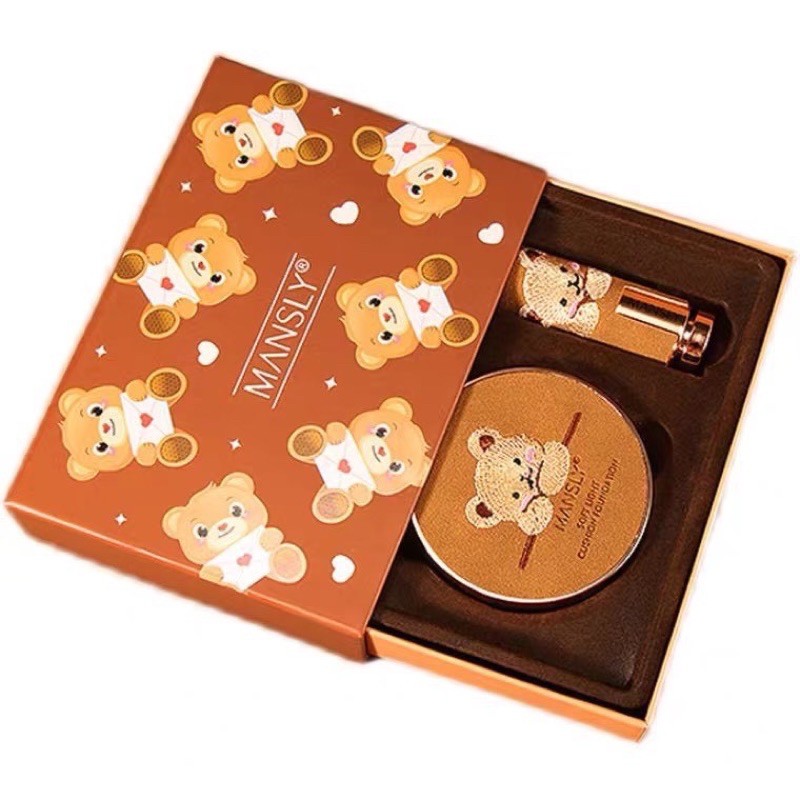 Bộ trang điểm phấn tươi + son lỳ 3 màu cao cấp Masly Gấu | BigBuy360 - bigbuy360.vn