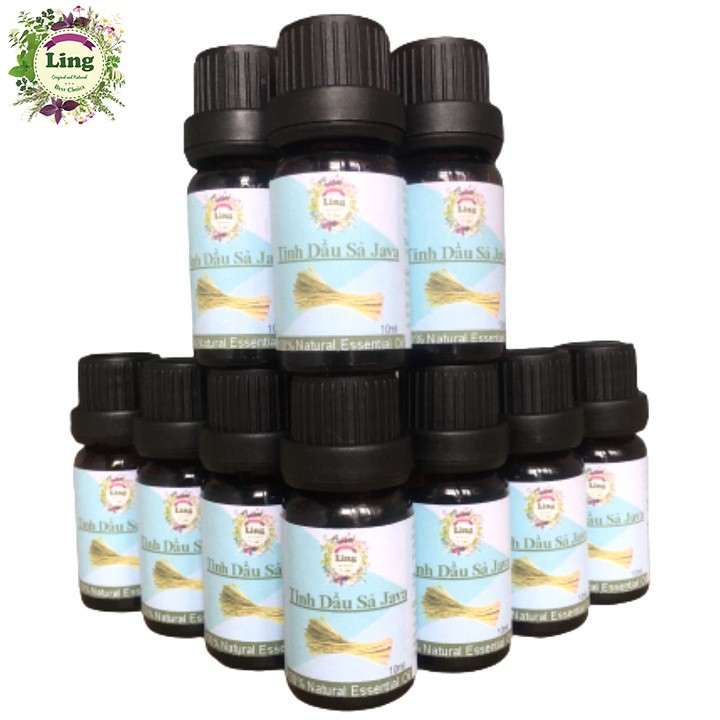 Combo 10 chai Tinh dầu Sả Java 10ml Thiên Nhiên Nguyên Chất 100% khử mùi, xông phòng