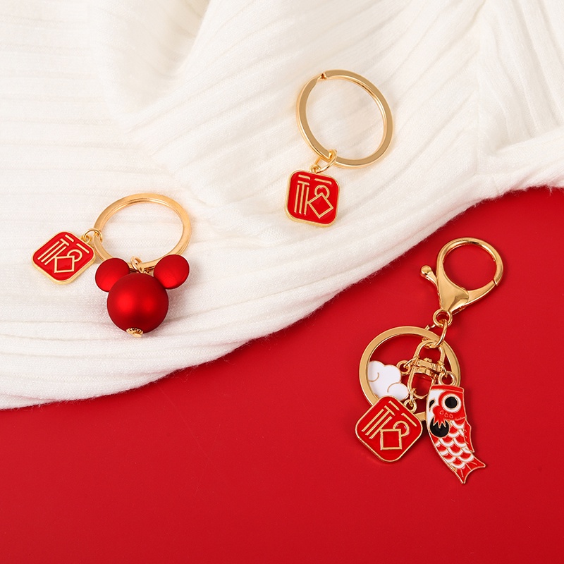 Móc khóa QIHE JEWELRY 3 phong cách tùy chọn độc đáo dùng làm quà tặng cho bạn bè