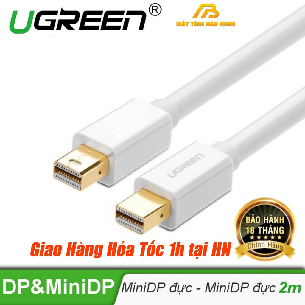 Cáp Mini Displayport 2 Đầu Dài 2M UGREEN 10429 - Hàng Chính Hãng