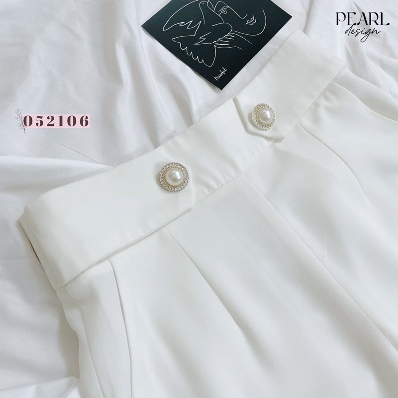 Quần suông ống rộng đẹp quần công sở nữ thiết kế cao cấp Pearl Design 052106
