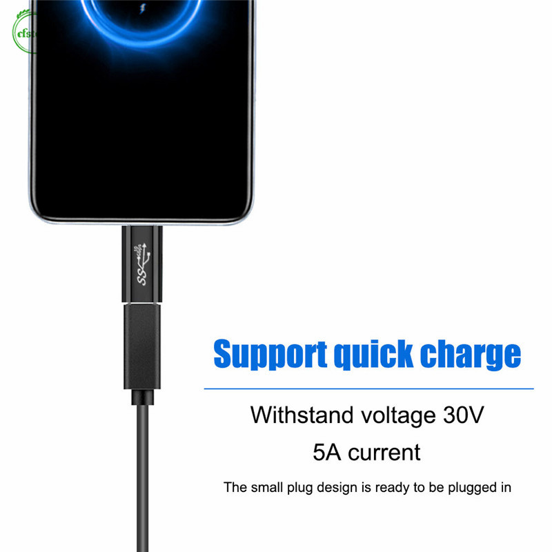 Giắc Chuyển Đổi Từ Cf 5a Type-C Male Sang Female Usb-C Gen 2 10gbps