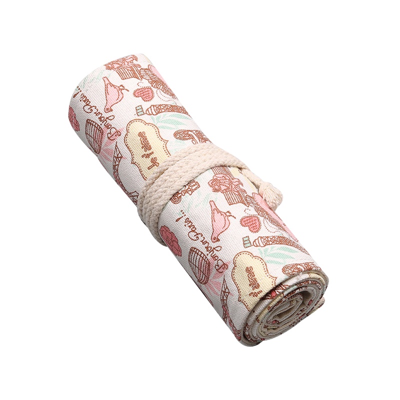 Giá Đỡ Bút Chì Bằng Vải Bạt Có Thể Cuộn Tròn Tiện Dụng Cho Họa Sĩ /