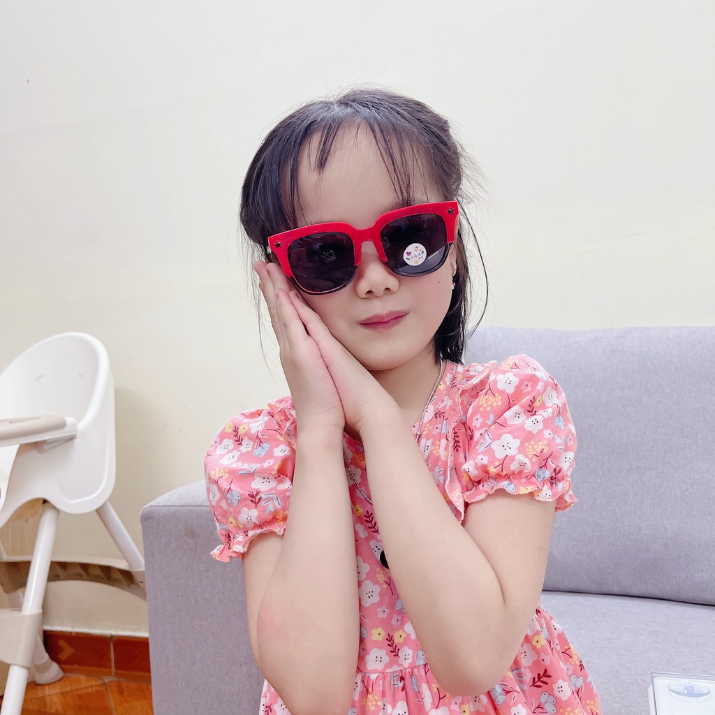 Kính râm cho bé từ 2-9 tuổi gọng dẻo siêu chống bẻ mắt polarized chống tia uv400, gọng kính mát cho bé trai - bé gái