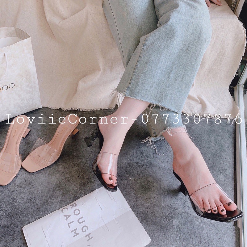 DÉP CAO GÓT QUAI TRONG LOVIIECORNER GÓT 9CM- DÉP GUỐC CAO GÓT 9P - GUỐC QUAI TRONG GÓT KIỂU THỜI TRANG D200358