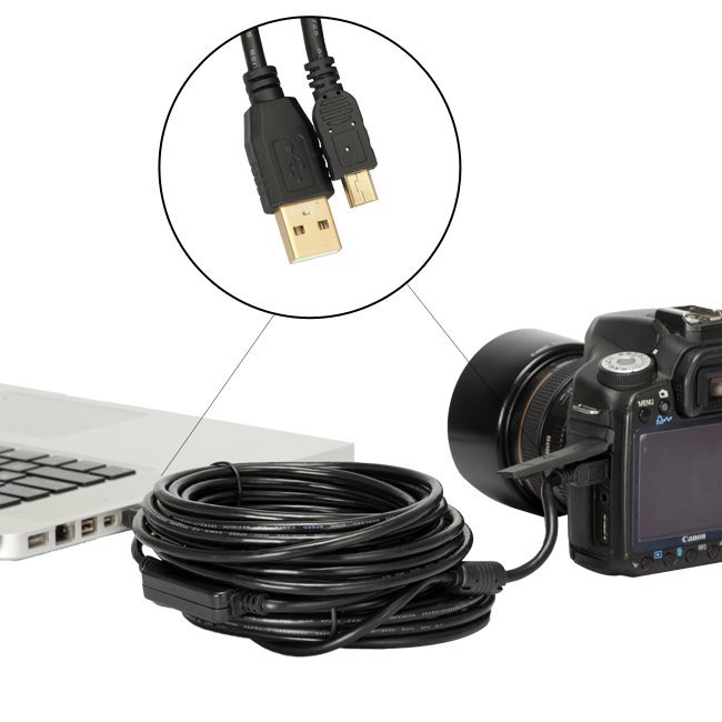Dây Cáp Sạc Selens Mini Usb 2.0 Dài 10M Màu Đồng Cho Máy Tính