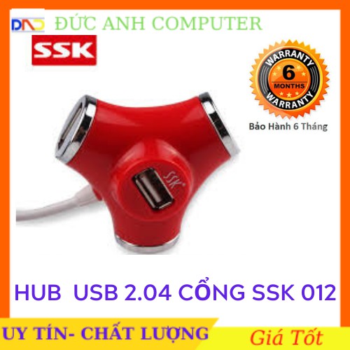 Hub Usb SSK 4 Cổng Usb SHE 012- Chính Hãng 100%, Hỗ Trợ Ổ Đĩa Cứng Di Động