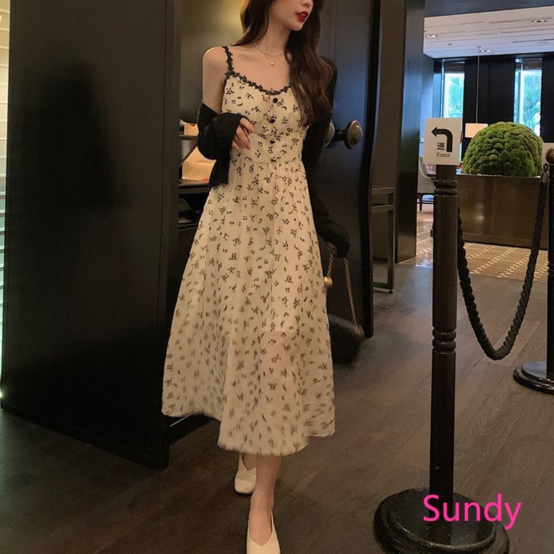 Đầm Chiffon Dáng Chữ A Hai Dây Kiểu Hàn Quốc Thời Trang Mùa Hè Cho Nữ | BigBuy360 - bigbuy360.vn