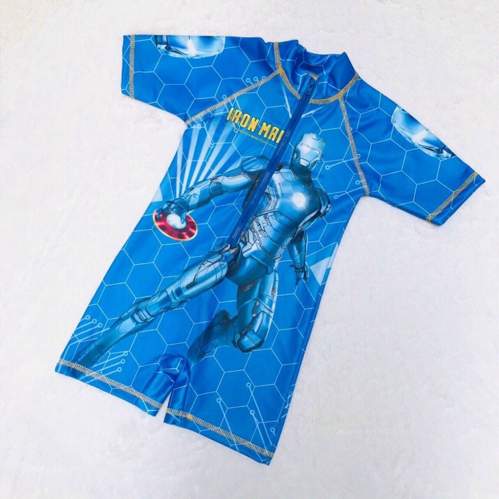 Đồ bơi liền thân cho bé trai 5-10 tuổi họa tiết hoạt hình SPIDERMAN và CAPTAIN AMERICA nhiều màu sắc
