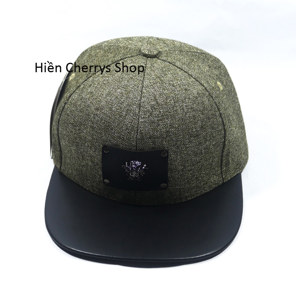 Mũ Nón Snapback thời thượng - Nón hiphop mặt da gắn mặt sắt phong cách phù hợp với mọi lứa tuổi