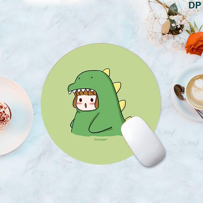 Đệm Lót Chuột Máy Tính Bằng Cao Su Dày 2mm Họa Tiết Hoạt Hình Dễ Thương Cho MacBook 20CM