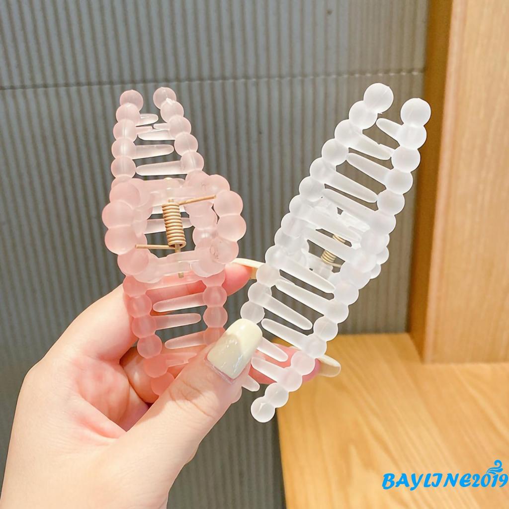 Kẹp tóc dày chống trượt màu hồng/trắng/vàng/xanh lam tùy chọn cho nữ