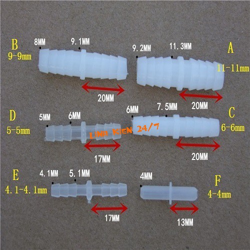 ĐẦU NỐI DÀI ỐNG SILICONE 6-6MM