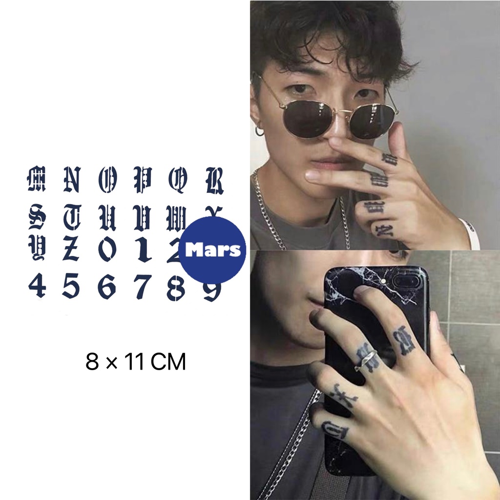Miếng Dán Hình Xăm Bán Vĩnh Cửu Lâu Phai 2 Tuần X010