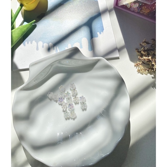 hạt hoa nhỏ trắng 4mm