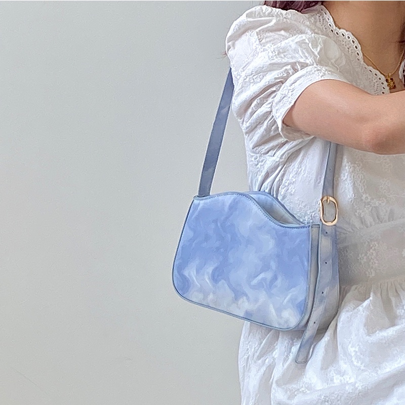 Túi Xách Đeo Vai Màu Xanh Mực Kiểu Dáng Hợp Thời Trang