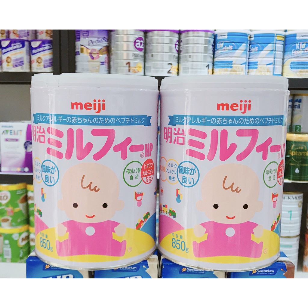 Sữa bột MEIJI HP 850g cho bé dị ứng đạm sữa bò Nhật