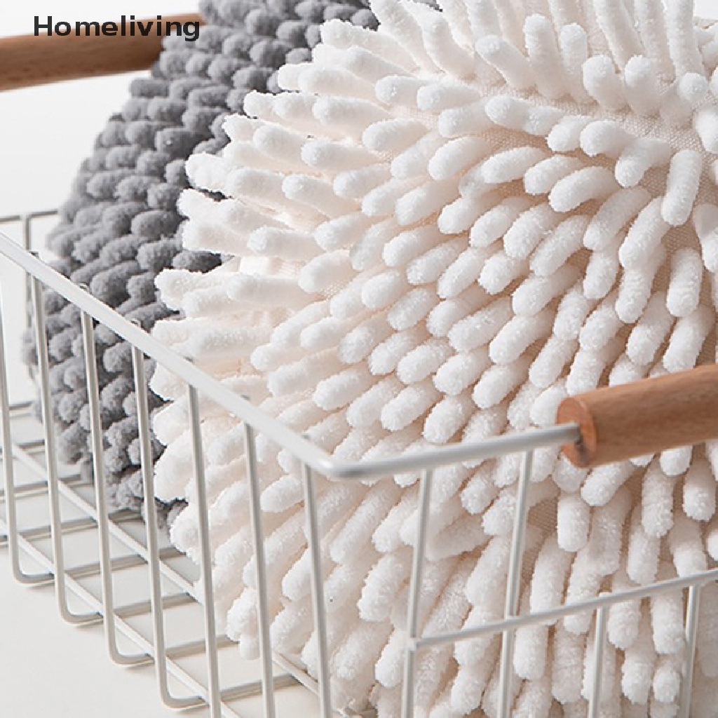 Khăn Lau Tay Bằng Sợi Chenille Có Vòng Treo Khô Nhanh Cho Nhà Bếp Nhà Tắm
