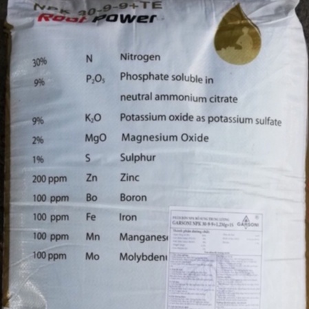 1kg PHÂN BÓN NPK 30-9-9 ROOT POWER NHẬP KHẨU PHÁT TRIỂN THÂN CÀNH LÁ, TRỒNG RAU, BỔ SUNG KÍCH RỄ