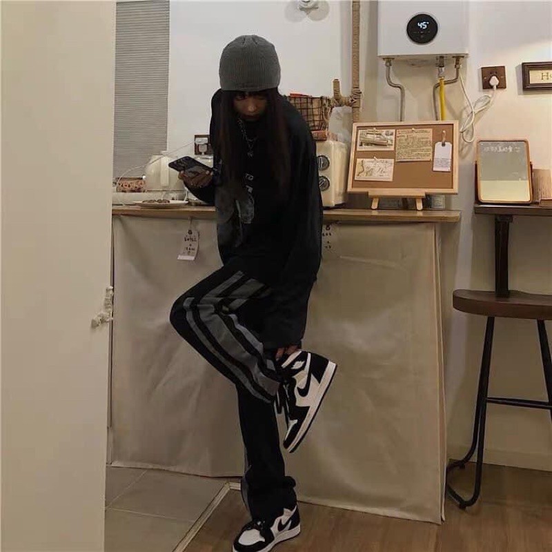 Quần LongPant Suông Line Kèm Ảnh Thật