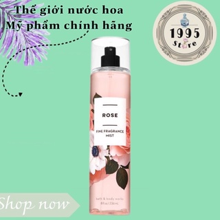 [Mẫu thử]Xịt thơm Body Mist 𝐁𝐚𝐭𝐡 𝐚𝐧𝐝 𝐁𝐨𝐝𝐲 𝐖𝐨𝐫𝐤𝐬 𝐑𝐨𝐬𝐞 10ml-30ml-50ml-100ml