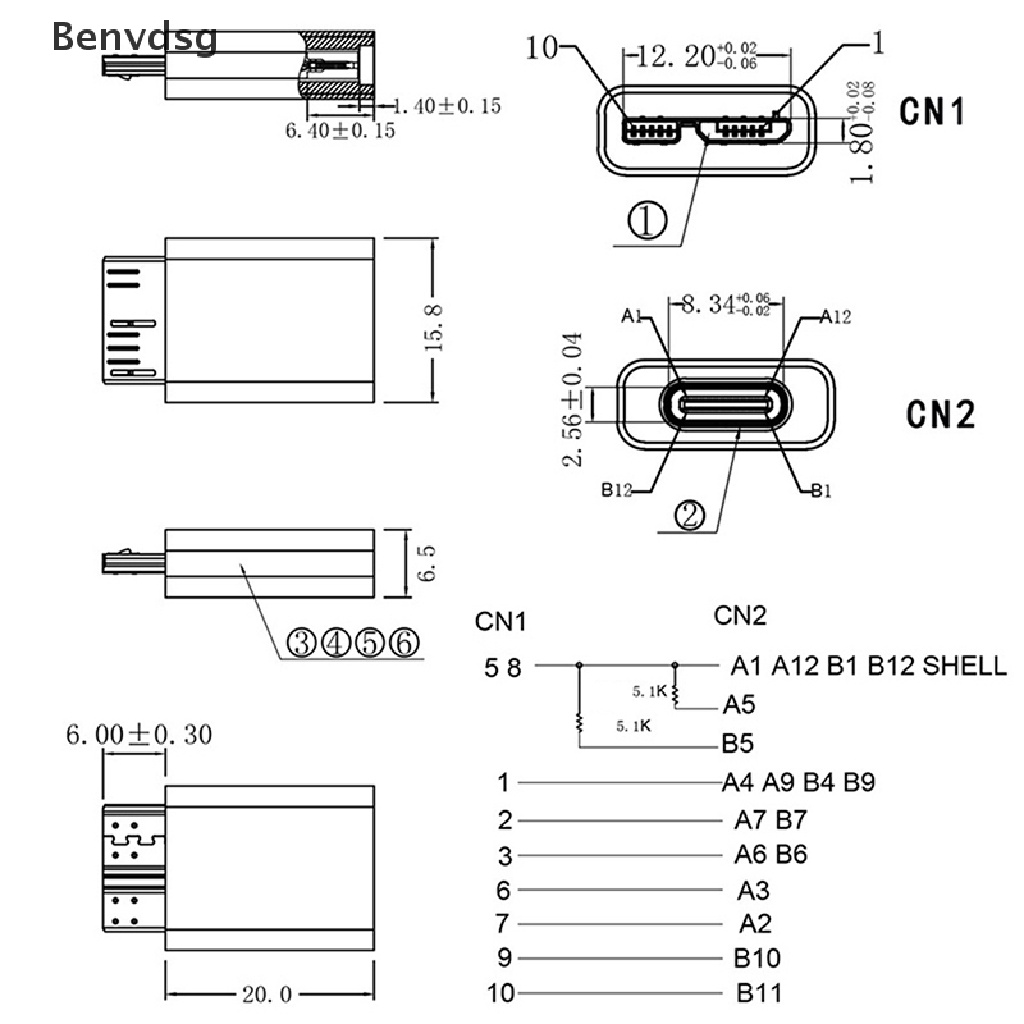 Đầu Chuyển Đổi USB Type C Sang USB 3.0 MicroB Bằng Hợp Kim Nhôm Chuyên Dụng