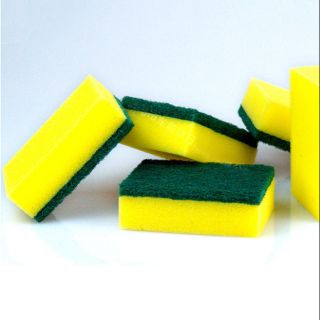 ( DEAL 1K ) (thitun15) miếng mút rửa chén 2 mặt xanh vàng