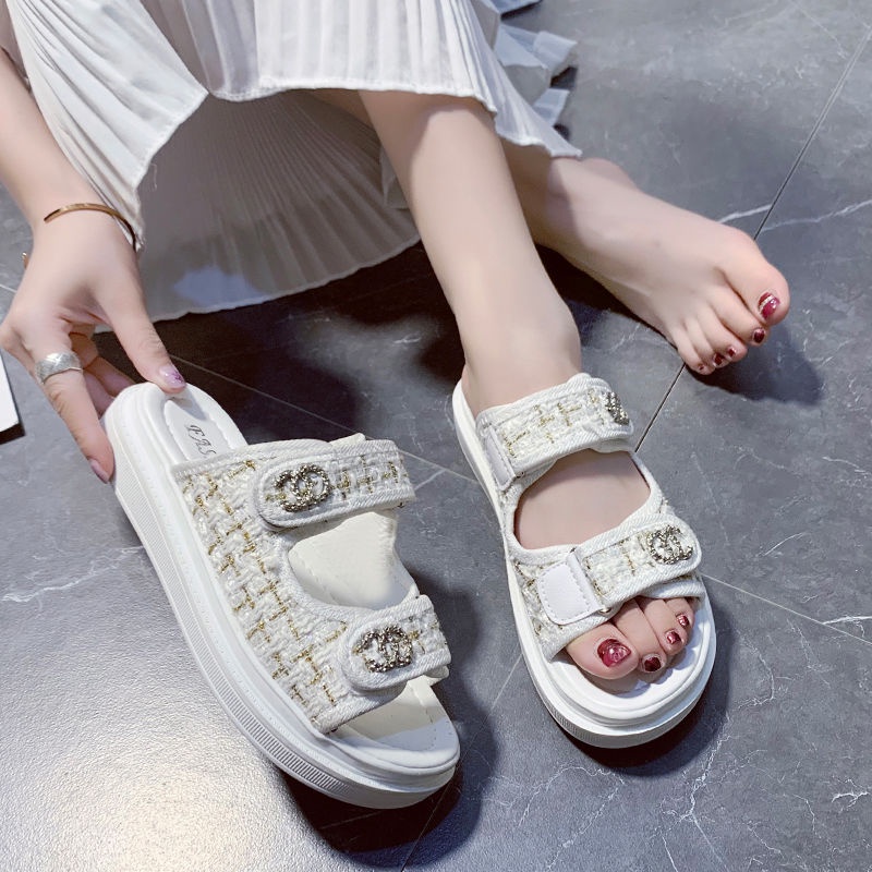 Dép nữ đế dày phong cách Hàn Quốc mới chất lượng cao