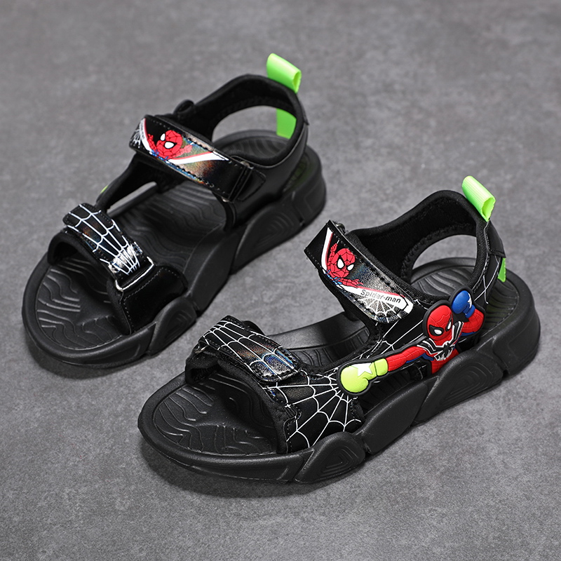 Giày Sandal Chống Trượt Thoáng Khí Hình Người Nhện Thời Trang Mùa Hè Cho Bé